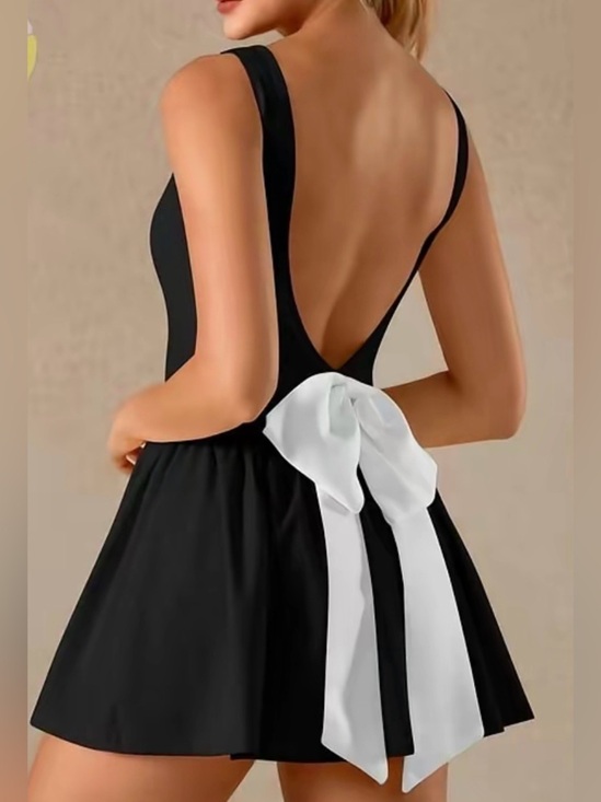 Dresses & Skirts - Black Tenis Paddle Dress with removable bow